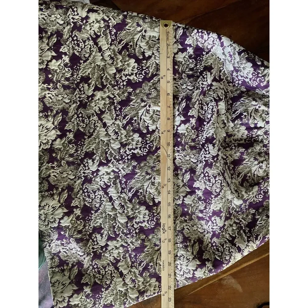 Laundry by Shelli Segal Dress Purple Silver Tapestry Sparkle Size 4 - Picture 11 of 15
